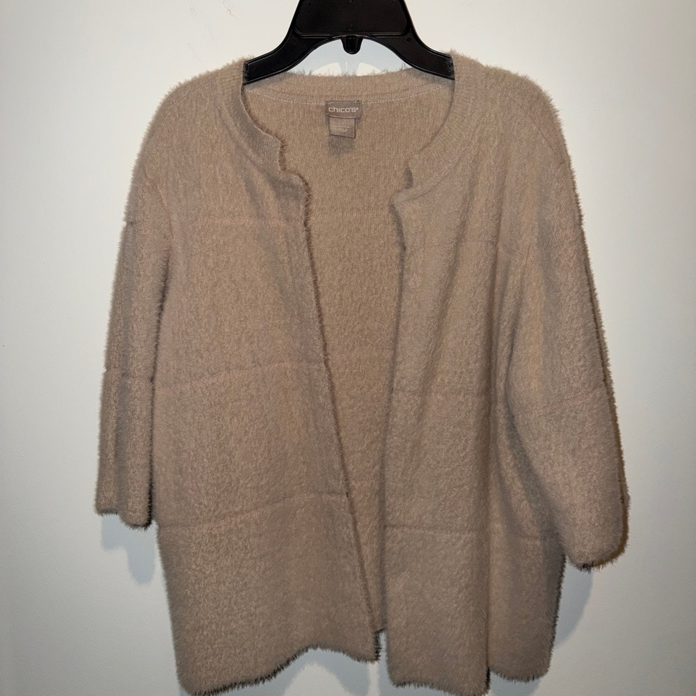 Chico's Cozy Beige Women's Cardigan